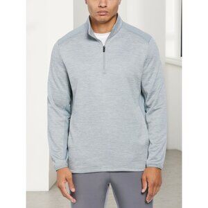 Pga Tour Mens Space Dyed Quarter Zipper Golf Pullover Quarry Heather NWT